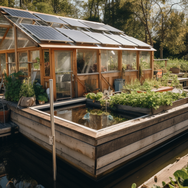 Innovation mini serre aquaponie panneau solaire